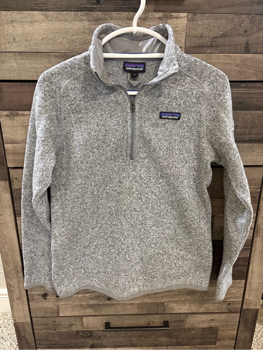 Patagonia Better Sweater 1/4 Zip Fleece Pullover Women’s Medium Gray Heather